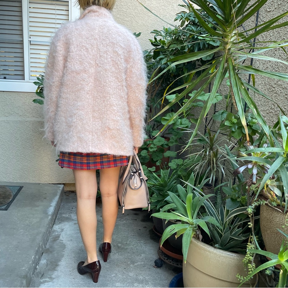 Dusty pink Zara wool/ mohair blend knitted jacket - Picture 6 of 16
